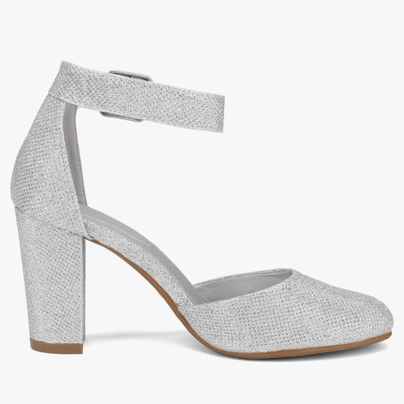 DREAM PAIRS Women's High Heel Closed Toe Chunky Wedding Pumps Shoes - Picture 3 of 6